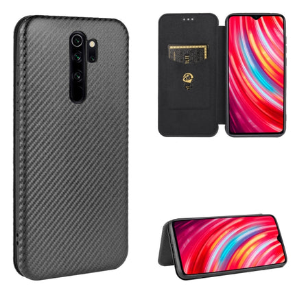 Carbon Fiber Texture Magnetic Horizontal Flip TPU + PC + PU Leather Case with Card Slot, For Xiaomi Redmi Note 8 Pro, For Xiaomi Redmi Note 9, For Xiaomi Redmi Note 9S, For Xiaomi Redmi Note 8T
