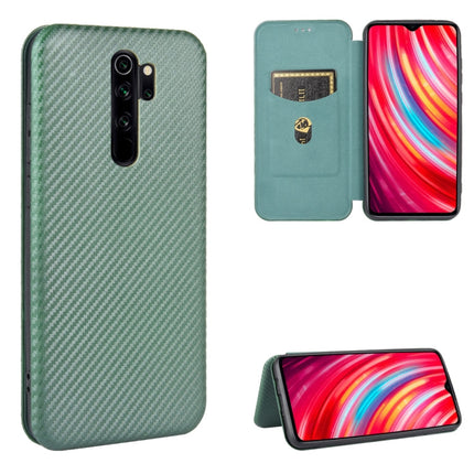 Carbon Fiber Texture Magnetic Horizontal Flip TPU + PC + PU Leather Case with Card Slot, For Xiaomi Redmi Note 8 Pro, For Xiaomi Redmi Note 9, For Xiaomi Redmi Note 9S, For Xiaomi Redmi Note 8T