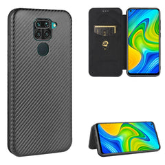 Carbon Fiber Texture Magnetic Horizontal Flip TPU + PC + PU Leather Case with Card Slot, For Xiaomi Redmi Note 8 Pro, For Xiaomi Redmi Note 9, For Xiaomi Redmi Note 9S, For Xiaomi Redmi Note 8T