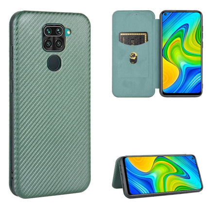 Carbon Fiber Texture Magnetic Horizontal Flip TPU + PC + PU Leather Case with Card Slot, For Xiaomi Redmi Note 8 Pro, For Xiaomi Redmi Note 9, For Xiaomi Redmi Note 9S, For Xiaomi Redmi Note 8T