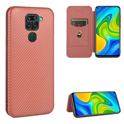 Carbon Fiber Texture Magnetic Horizontal Flip TPU + PC + PU Leather Case with Card Slot, For Xiaomi Redmi Note 8 Pro, For Xiaomi Redmi Note 9, For Xiaomi Redmi Note 9S, For Xiaomi Redmi Note 8T