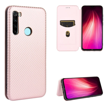 Carbon Fiber Texture Magnetic Horizontal Flip TPU + PC + PU Leather Case with Card Slot, For Xiaomi Redmi Note 8 Pro, For Xiaomi Redmi Note 9, For Xiaomi Redmi Note 9S, For Xiaomi Redmi Note 8T