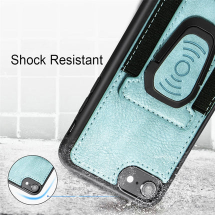 Magnetic Shockproof PU + TPU Case with Card Slot & Ring Holder, For iPhone X / XS, For iPhone XR, For iPhone XS Max, For iPhone 8 Plus / 7 Plus, For iPhone 6 Plus, For iPhone 7 / 8 / SE 2022 / SE 2020, For iPhone 6