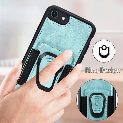 Magnetic Shockproof PU + TPU Case with Card Slot & Ring Holder, For iPhone X / XS, For iPhone XR, For iPhone XS Max, For iPhone 8 Plus / 7 Plus, For iPhone 6 Plus, For iPhone 7 / 8 / SE 2022 / SE 2020, For iPhone 6