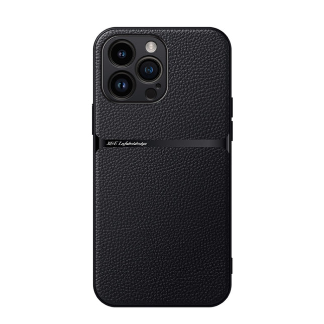 Litchi Leather Magnetic Full Coverage Shockproof Phone Case, For iPhone Air, For iPhone 16 Pro Max, For iPhone 16 Pro, For iPhone 16 Plus