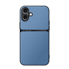 Litchi Leather Magnetic Full Coverage Shockproof Phone Case, For iPhone 16e, For iPhone 16 Pro Max, For iPhone 16 Pro, For iPhone 16 Plus