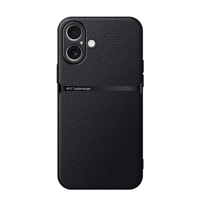 Litchi Leather Magnetic Full Coverage Shockproof Phone Case, For iPhone 16, For iPhone 15 Pro Max, For iPhone 15 Pro, For iPhone 15 Plus