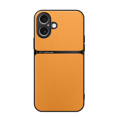 Litchi Leather Magnetic Full Coverage Shockproof Phone Case, For iPhone 16, For iPhone 15 Pro Max, For iPhone 15 Pro, For iPhone 15 Plus
