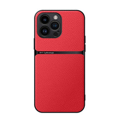 Litchi Leather Magnetic Full Coverage Shockproof Phone Case, For iPhone 16, For iPhone 15 Pro Max, For iPhone 15 Pro, For iPhone 15 Plus