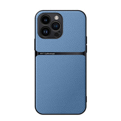 Litchi Leather Magnetic Full Coverage Shockproof Phone Case, For iPhone 16, For iPhone 15 Pro Max, For iPhone 15 Pro, For iPhone 15 Plus