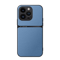 Litchi Leather Magnetic Full Coverage Shockproof Phone Case, For iPhone 16, For iPhone 15 Pro Max, For iPhone 15 Pro, For iPhone 15 Plus