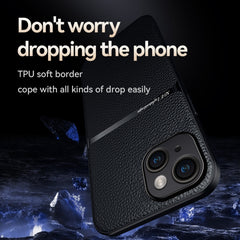 Litchi Leather Magnetic Full Coverage Shockproof Phone Case, For iPhone 15, For iPhone 14 Plus, For iPhone 14, For iPhone 14 Pro