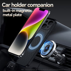 Litchi Leather Magnetic Full Coverage Shockproof Phone Case, For iPhone 15, For iPhone 14 Plus, For iPhone 14, For iPhone 14 Pro