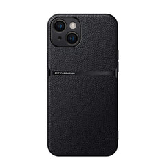 Litchi Leather Magnetic Full Coverage Shockproof Phone Case, For iPhone 15, For iPhone 14 Plus, For iPhone 14, For iPhone 14 Pro