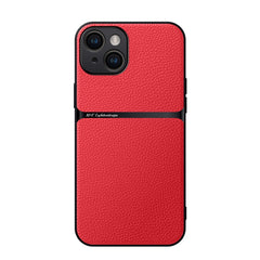 Litchi Leather Magnetic Full Coverage Shockproof Phone Case, For iPhone 15, For iPhone 14 Plus, For iPhone 14, For iPhone 14 Pro