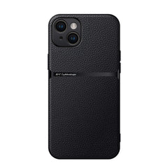Litchi Leather Magnetic Full Coverage Shockproof Phone Case, For iPhone 15, For iPhone 14 Plus, For iPhone 14, For iPhone 14 Pro