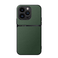 Litchi Leather Magnetic Full Coverage Shockproof Phone Case, For iPhone 15, For iPhone 14 Plus, For iPhone 14, For iPhone 14 Pro