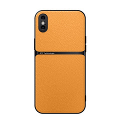 Litchi Leather Magnetic Full Coverage Shockproof Phone Case, For iPhone XS Max