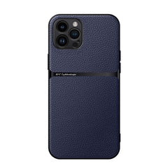 Litchi Leather Magnetic Full Coverage Shockproof Phone Case, For iPhone 12, For iPhone 12 Pro Max, For iPhone 12 Pro, For iPhone 11 Pro Max