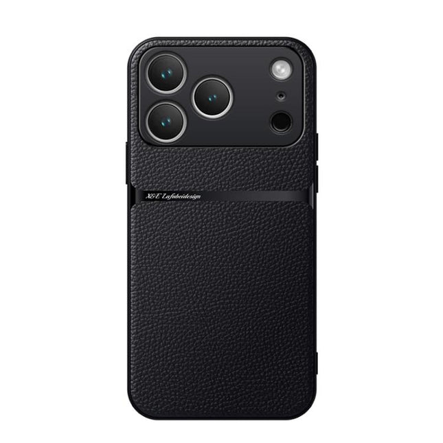 Litchi Leather Magnetic Full Coverage Shockproof Phone Case, For iPhone Air, For iPhone 16 Pro Max, For iPhone 16 Pro, For iPhone 16 Plus