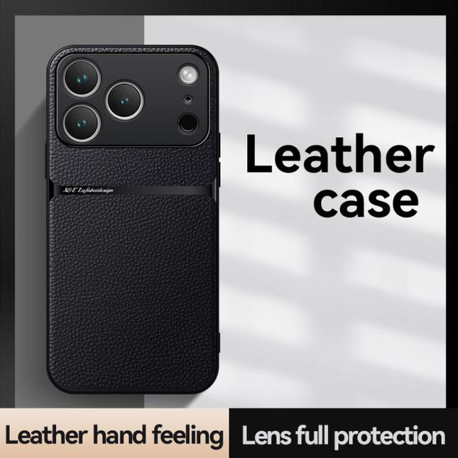 Litchi Leather Magnetic Full Coverage Shockproof Phone Case, For iPhone 17e / 16e, For iPhone 17 Pro Max, For iPhone 17 Pro, For iPhone 17