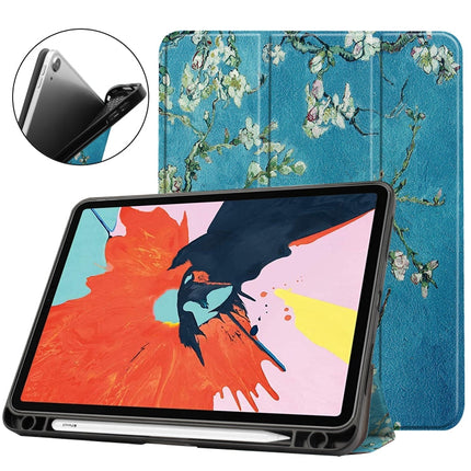 For iPad Air 11 2024 / 2020 10.8 TPU Colored Drawing Horizontal Flip Leather Case with Three-folding Holder & Sleep / Wake-up Function, For iPad Air 11 2024 / 2022 / 2020 10.9 TPU