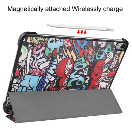 For iPad Air 11 2024 / 2020 10.8 Colored Drawing Horizontal Flip Leather Case with Three-folding Holder & Sleep / Wake-up Function, For iPad Air 11 2024 / 2022 / 2020 10.9