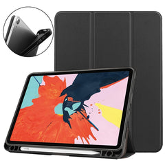 For iPad Air 11 2025 / 2024 / 2020 10.8 Custer Texture TPU Horizontal Flip Leather Case with Sleep / Wake-up Function & Three-folding Holder & Pen Slot, For iPad Air 11 2024 / 2022 / 2020 10.9, For iPad Air 11 2025 / 2024 / 2022 / 2020 10.9