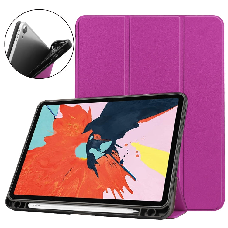 For iPad Air 11 2024 / 2020 10.8 Custer Texture TPU Horizontal Flip Leather Case with Sleep / Wake-up Function & Three-folding Holder & Pen Slot, For iPad Air 11 2024 / 2022 / 2020 10.9, For iPad Air 11 2024 / 2022 / 2020 10.9 TPU