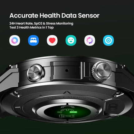Zeblaze Stratos 2 Plus 1.43 inch Screen 3 ATM Health and Fitness GPS Smart Watch, Stratos 2 Plus