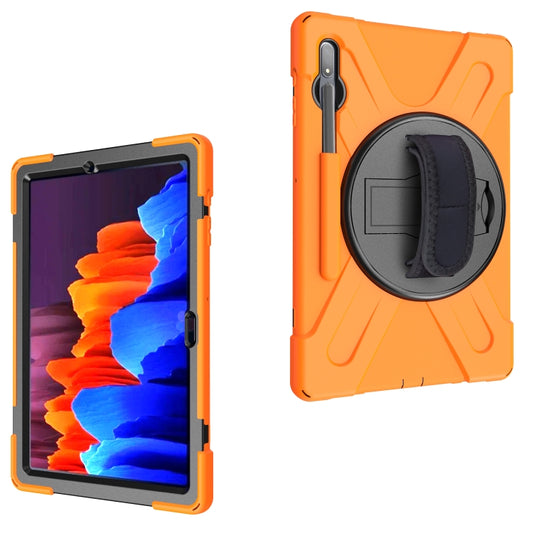 For Samsung Galaxy Tab S7 Plus Shockproof Colorful Silicone + PC Protective Case with Holder & Shoulder Strap & Hand Strap, For Samsung Galaxy Tab S8+ / Tab S8 Plus /  Tab S7 FE / Tab S7+