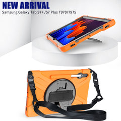 For Samsung Galaxy Tab S7 Plus Shockproof Colorful Silicone + PC Protective Case with Holder & Shoulder Strap & Hand Strap, For Samsung Galaxy Tab S8+ / Tab S8 Plus /  Tab S7 FE / Tab S7+