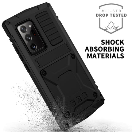 Shockproof Waterproof Dust-proof Metal + Silicone Protective Case with Holder, For Samsung Galaxy Note 20 Ultra, For Samsung Galaxy Note 20