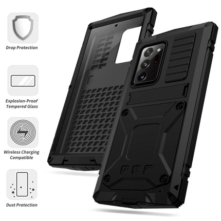 Shockproof Waterproof Dust-proof Metal + Silicone Protective Case with Holder, For Samsung Galaxy Note 20 Ultra, For Samsung Galaxy Note 20