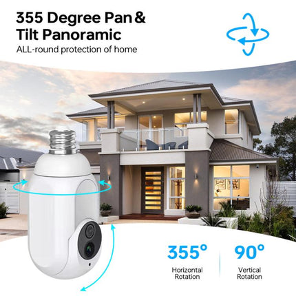 1080P Bulb Type WiFi Surveillance Camera Support Night Vision & Two-way Intercom & Motion Detection, K8