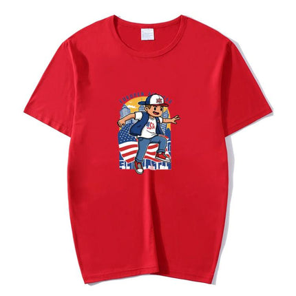 Boy Printed Round Neck Modal Short Sleeve T-shirt Print On Your Demand, XXXL, POD T-Shirt, XXXXL