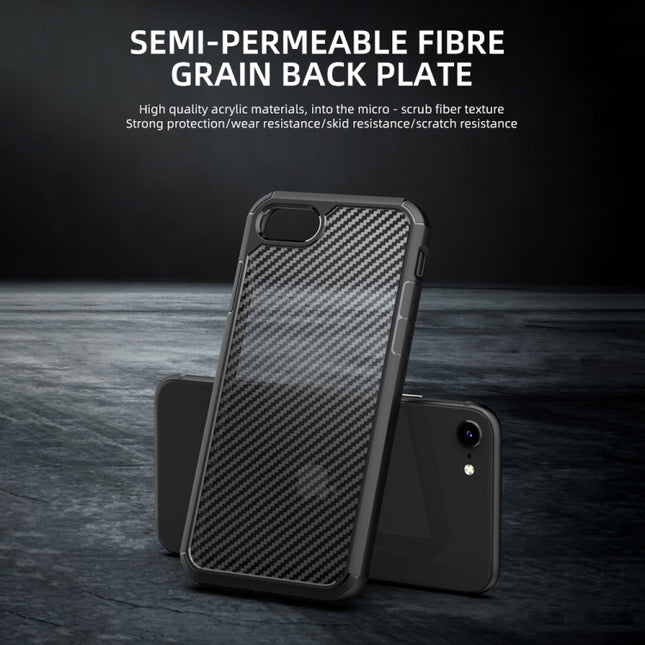 iPAKY Pioneer Series Carbon Fiber Texture Shockproof TPU + PC Case, For iPhone 8 Plus / 7 Plus, For iPhone 11 Pro, For iPhone 12 Pro Max