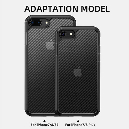 iPAKY Pioneer Series Carbon Fiber Texture Shockproof TPU + PC Case, For iPhone 8 Plus / 7 Plus, For iPhone 11 Pro, For iPhone 11 Pro Max, For iPhone 12 / 12 Pro, For iPhone 12 Pro Max