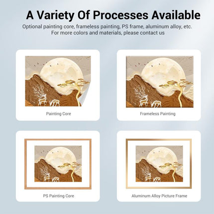 Fresh Leaves Decorative Painting with Aluminum Alloy Frame Print On Your Demand, 15x20cm, 20x20cm, 30x30cm, 40x40cm, 50x50cm, 60x60cm, 70x70cm, 80x80cm, 90x90cm