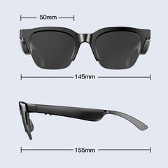 E60 ENC Noise Reduction Smart Audio Bluetooth Glasses, E60 (Black), E60 (Transparent)