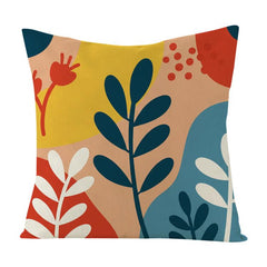 Colorful Branches Printed Sofa Pillow Case No Core Print On Your Demand, 50x50cm, 60x60cm
