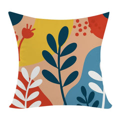 Colorful Branches Printed Sofa Pillow Case No Core Print On Your Demand, 50x50cm, 60x60cm