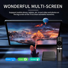 Q7 4K UHD Android 10 Smart TV Box with Remote Control, Allwinner H313 Quad-Core, 2GB+8GB