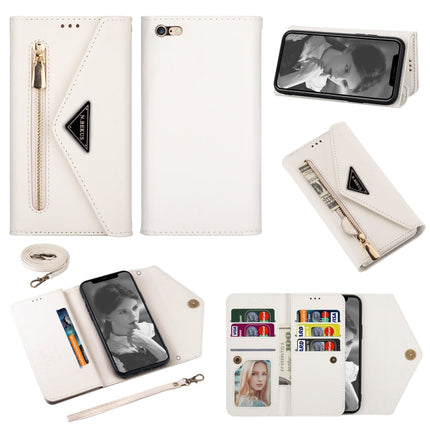 Skin Feel Zipper Horizontal Flip Leather Case with Holder & Card Slots & Photo Frame & Lanyard & Long Rope, For iPhone 6, For iPhone 6 Plus, For iPhone 7 / 8 / SE (2020), For iPhone 7 Plus / 8 Plus