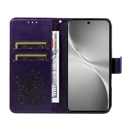 Embossed Sunflower Pattern Flip Leather Phone Case, For vivo V60 5G, For vivo Y29S 5G / Y04, For vivo V50 5G Global