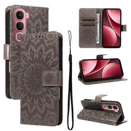 Embossed Sunflower Pattern Flip Leather Phone Case, For vivo V60 Lite 4G, For vivo Y31 5G 2025 / Y21D, For vivo Y400 5G