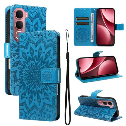 Embossed Sunflower Pattern Flip Leather Phone Case, For vivo V60 Lite 4G, For vivo Y31 5G 2025 / Y21D, For vivo Y400 5G