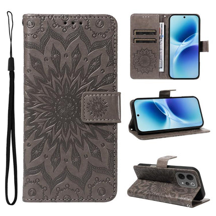 Embossed Sunflower Pattern Flip Leather Phone Case, For vivo Y05 4G / vivo Y21 5G 2026, For vivo V70 FE 5G, For vivo V70 5G Global / V70 Elite 5G
