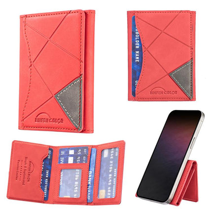 Prismatic Leather Horizontal Magnetic Wallet Card Bag Case