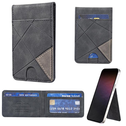 Prismatic Leather Vertical Magnetic Wallet Card Bag Case